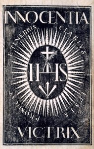 Frontispiece of Innocentia Victrix, pub. by Quam Cheu, Canton, 1671 by Antonio de Gouveia